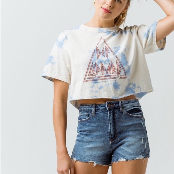 RSQ Curvy High Rise Frayed Demin Shorts- Medium Wash - Picture 3 of 4